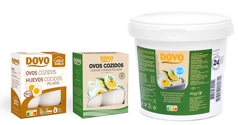 huevos cocidos sin cáscara