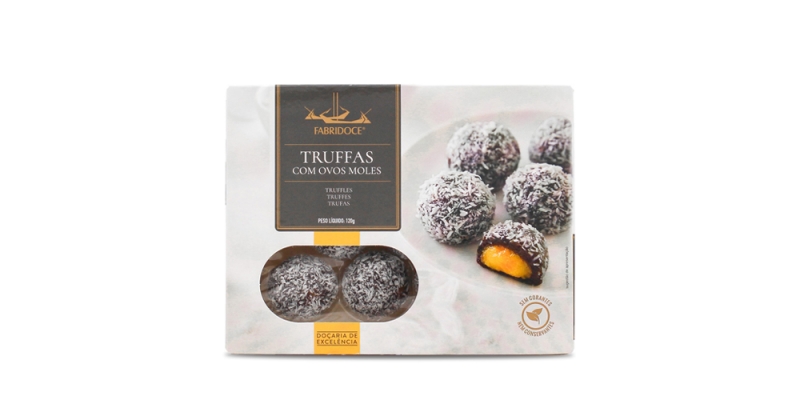 Trufas com ovos moles e laranja